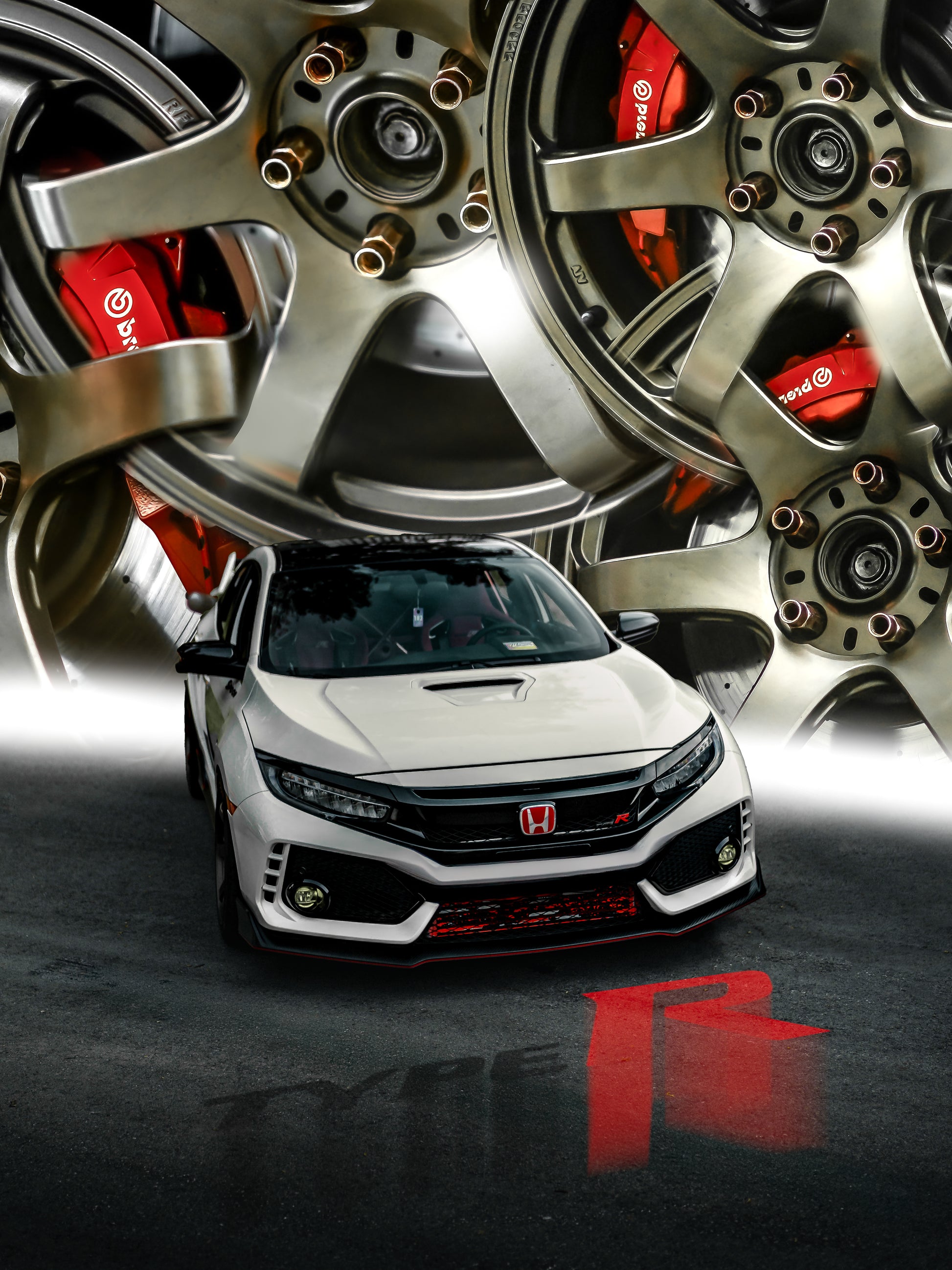 Honda Civic Type R Digital Poster