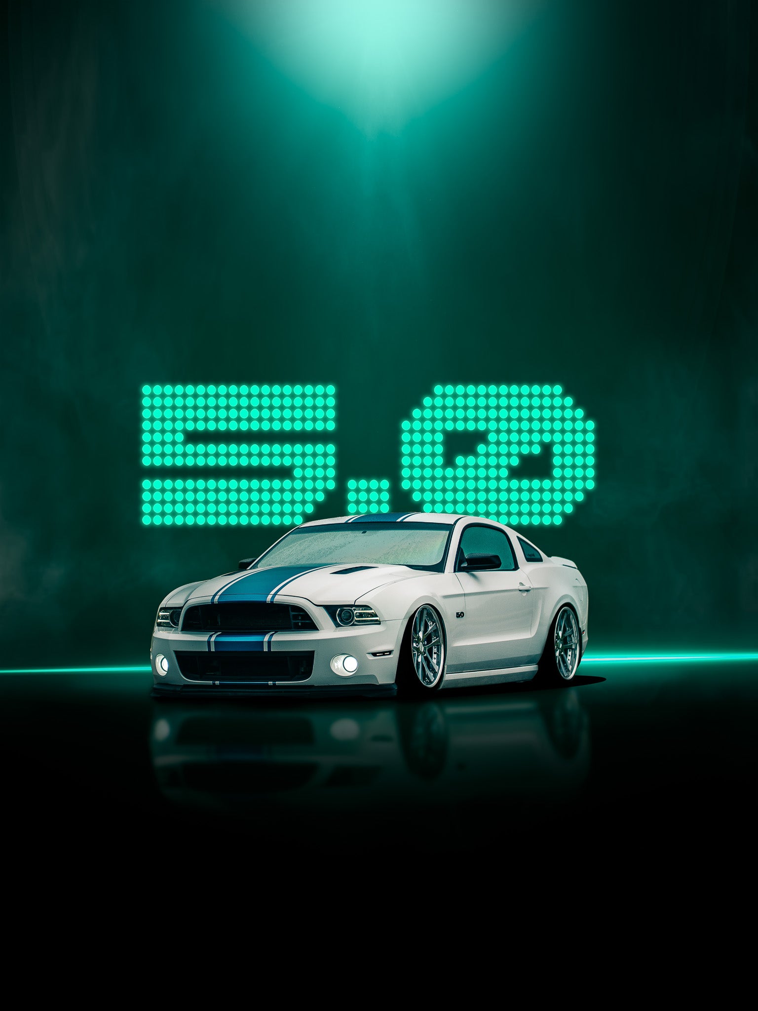 Mustang GT Neon Poster