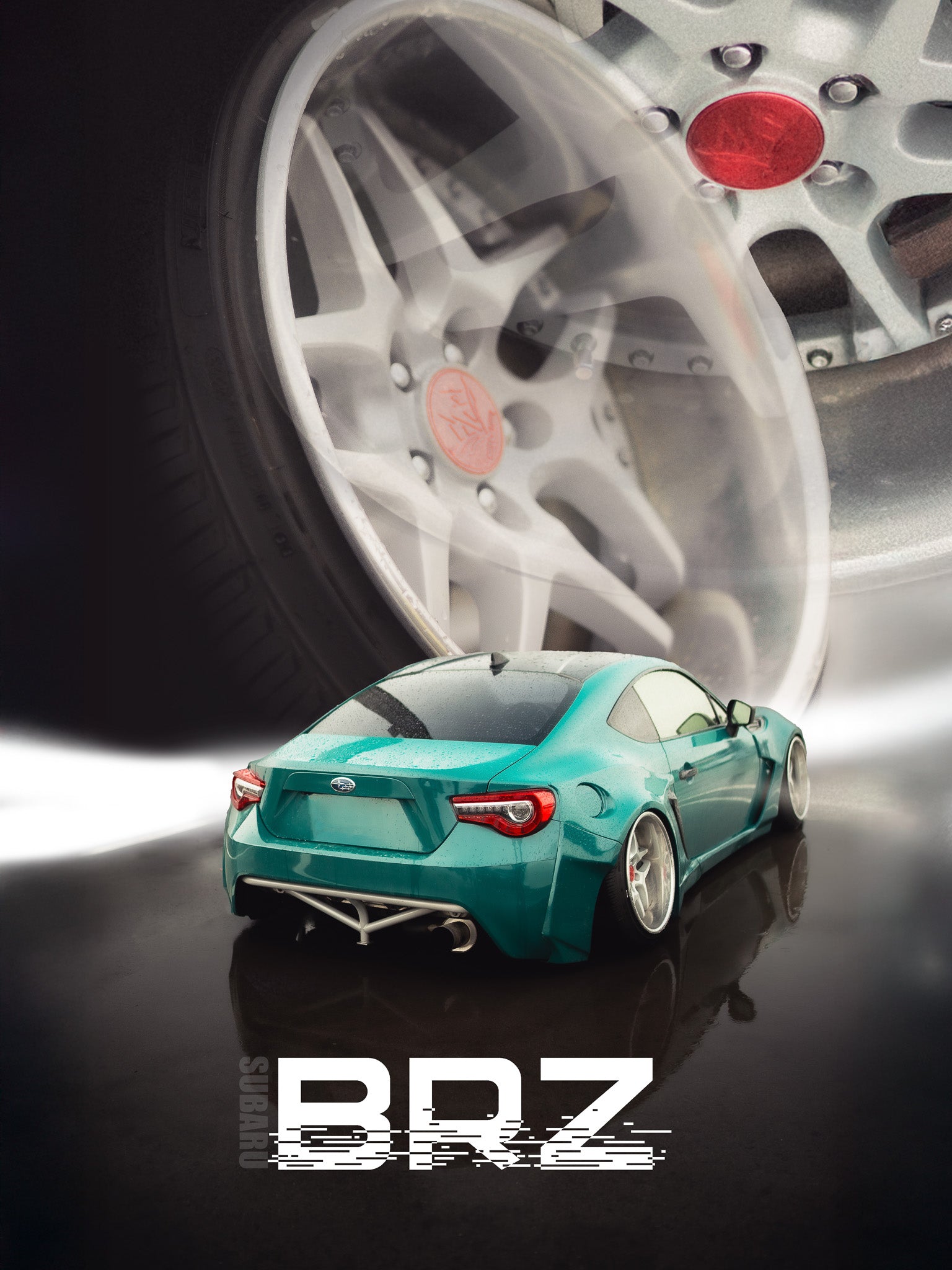 Subaru BRZ Digital Poster