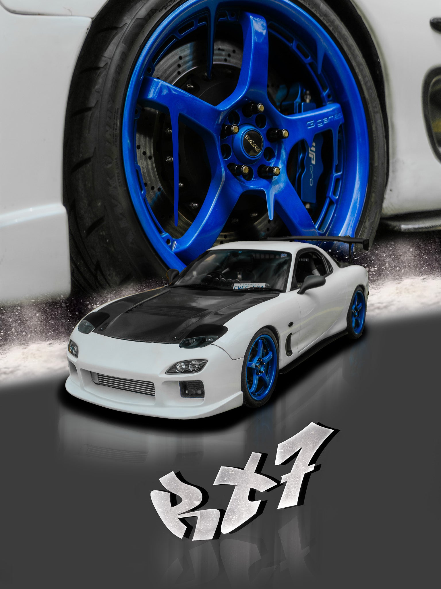 Mazda Rx7 Digital Poster
