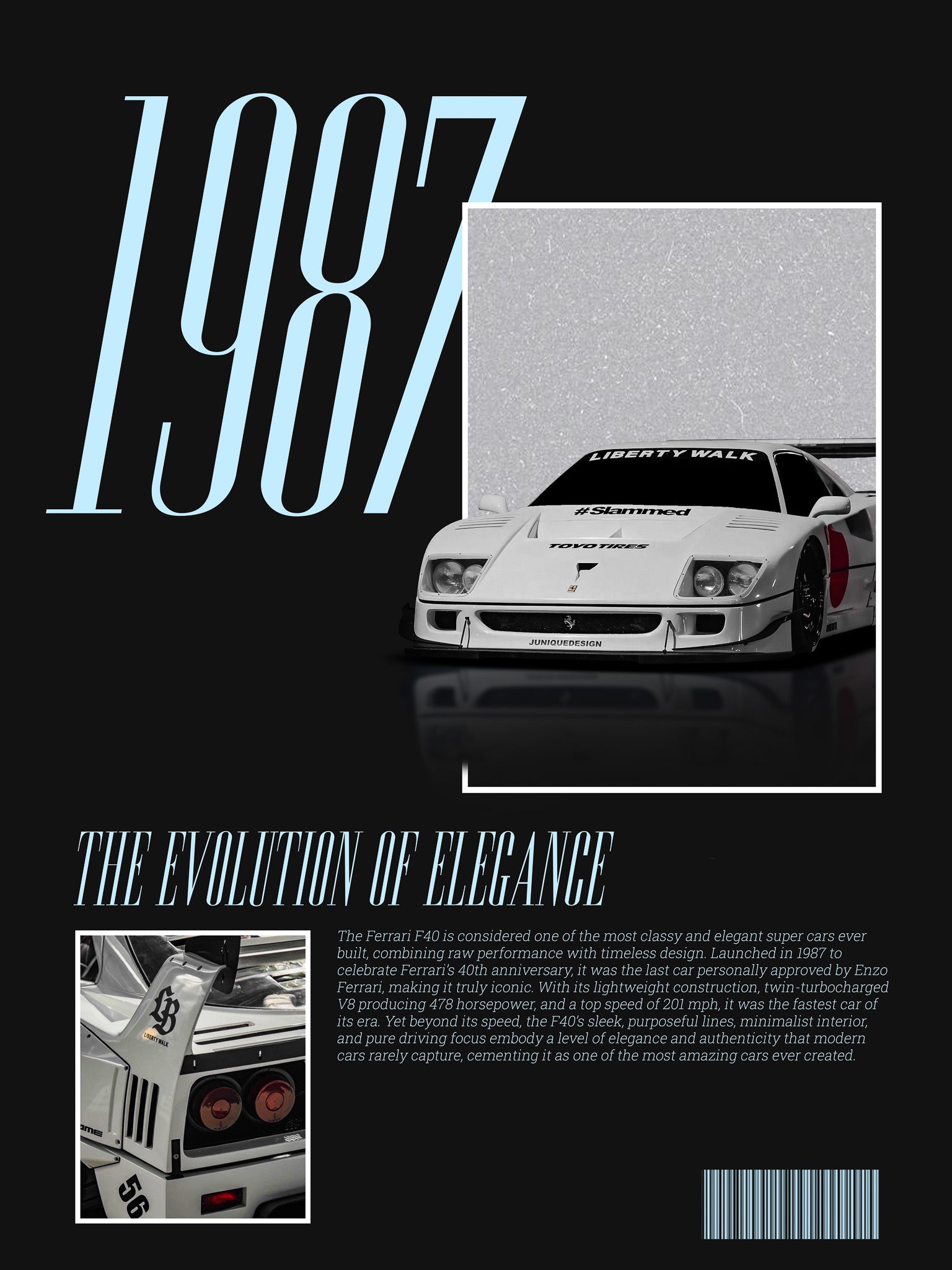 Ferrari F40 Poster